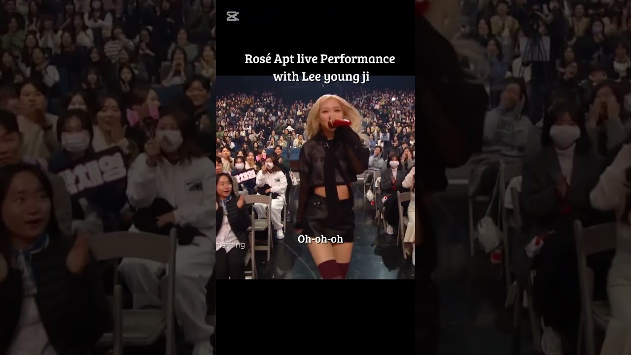 ROSÉ APT LIVE Performance with Lee young ji!#apt #brunomars #rosé #leeyoungji #trending #shorts