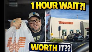 1 HOUR WAIT at the New Whataburger….was it worth it😳🍔
