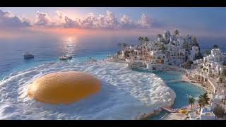 Life on a Fried Egg Island 🍳 | A Whimsical Resort in the Middle of the Ocean | Fantasy Island | AI screenshot 5