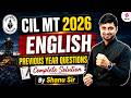 CIL MT English | CIL MT 2026 English Previous Year Questions Complete Solution | By Shanu Sir