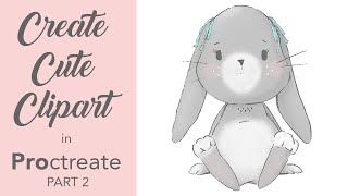 HOW I DRAW CLIPART ILLUSTRATIONS in PROCREATE on IPAD PRO To Sell in Creative Marketplaces - Part 2