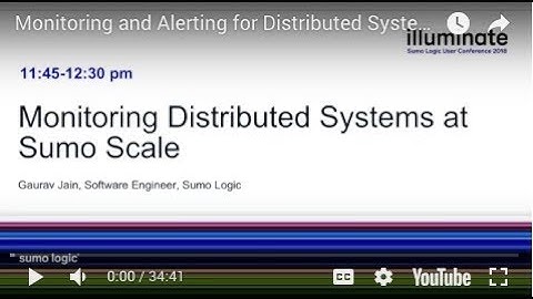 Monitoring and Alerting for Distributed Systems at Sumo Scale