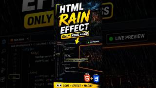 🔥 10 Lines Code = Amazing Rain Animation 🌧️ #Shorts #explore #viral