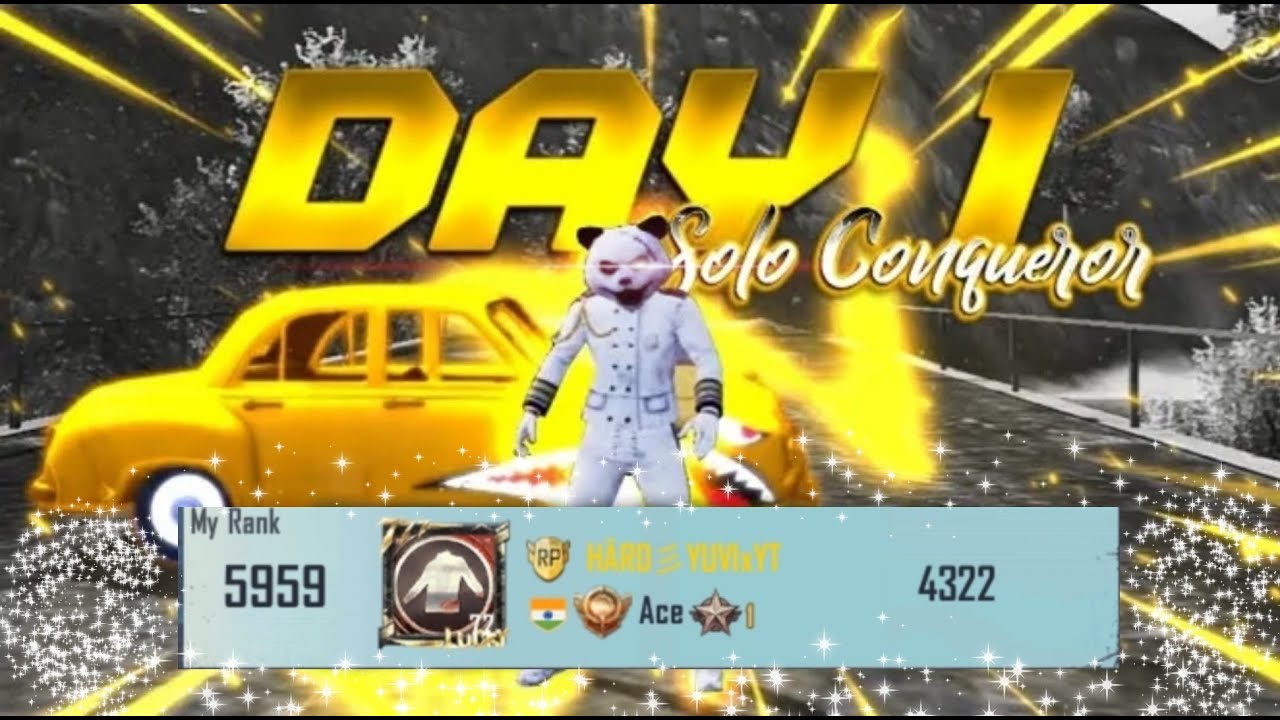 DAY 1 | SOLO CONQUEROR SEASON 19 | ESP HACKERS | HOW TO PUSH CONQUERER VERY EASILY TIPS AND TRICKS🇮🇳