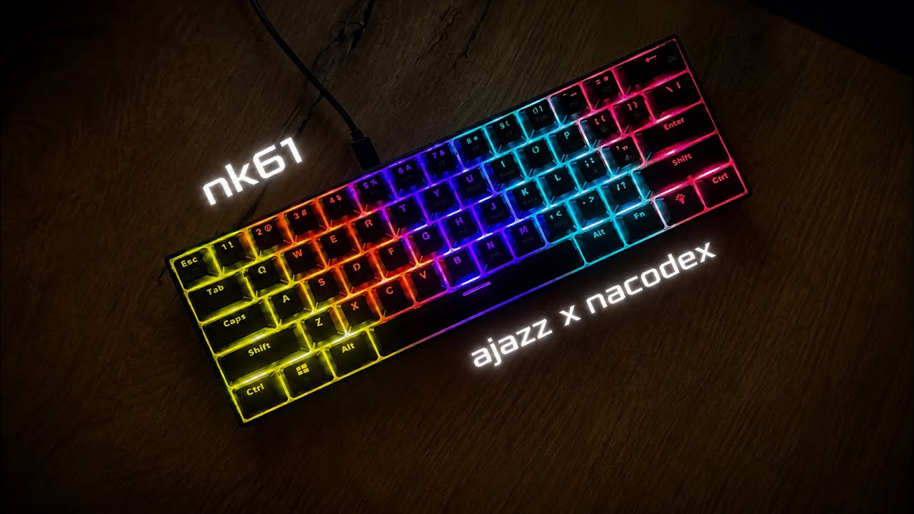 AJAZZ NK61 60% Mechanical Keyboard-Hot Swappable Wired Gaming Keyboard