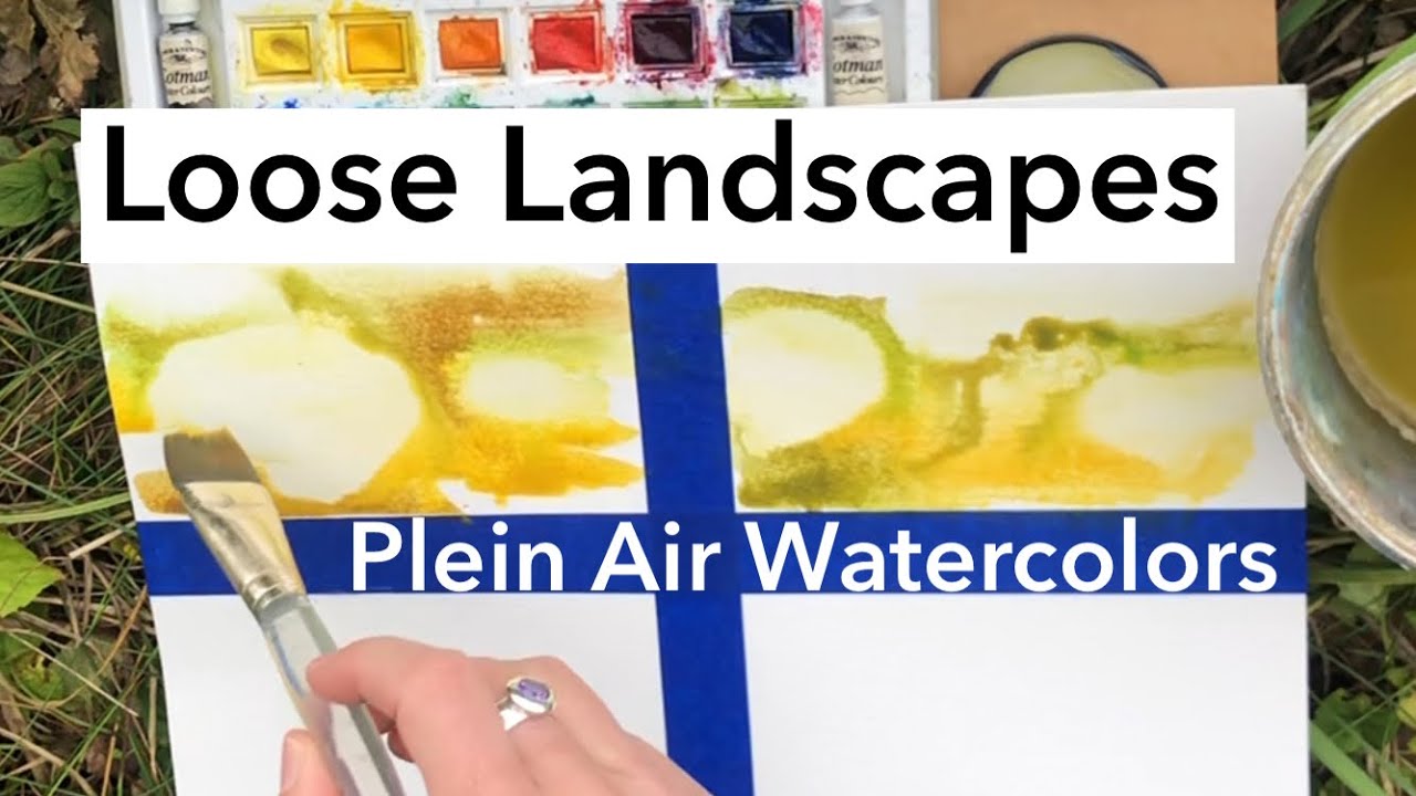 Рисуйте динамичные пейзажи с помощью спирта и акварели