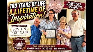 100-Year-Old Grandma Receives the Town's Highest Honor | Boston Post Cane Ceremony