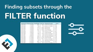 Apply the FILTER Function to a Dataset | Everyday Office