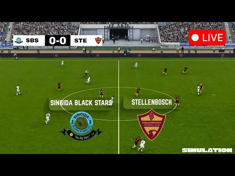 LIVE Singida Black Stars Vs Stellenbosch FC CAF CC 2025 26 PES 21 Full Match Simulation