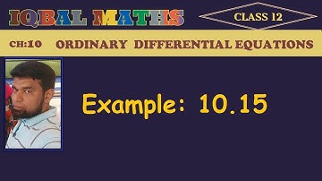 TN 12th Std Maths New Syllabus Example 10.15 Chapter-10 Ordinary Differential Equations
