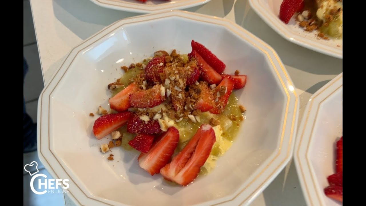 Compote rhubarbe et fraises d'Alsace