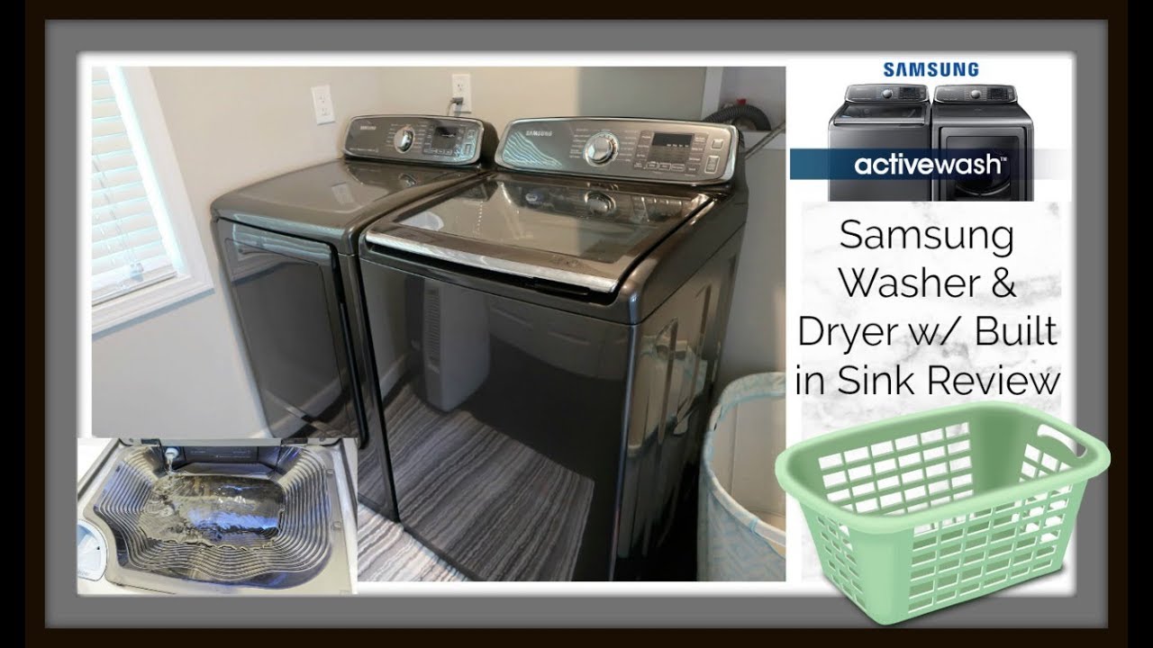 Samsung Active Wash Washer + Dryer Review w/ Rinse Sink Demo - YouTube