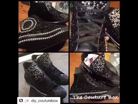 black bling trainers