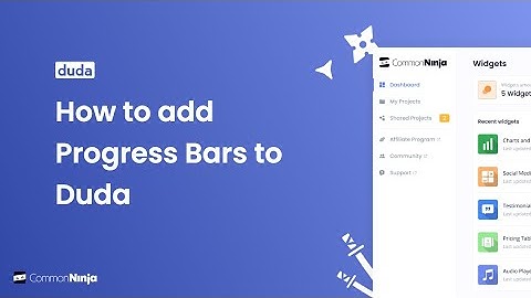 How to add a Progress Bars to Duda
