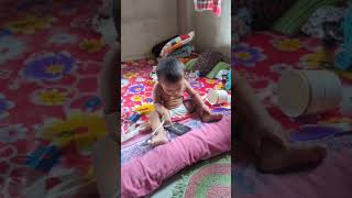 Baby cool and Three game #baby #funny