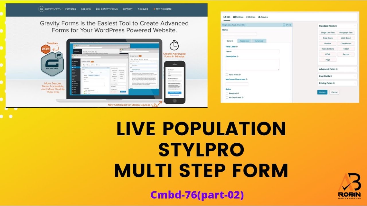multi step gravity form |Live population | stylpro | part-02(cmbd-76 ...