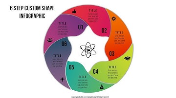 20.Create 6 Step CUSTOM SHAPE Infographic|Powerpoint Presentation|Graphic Design|Free Template