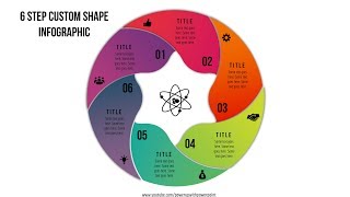 20.Create 6 Step CUSTOM SHAPE Infographic|Powerpoint Presentation|Graphic Design|Free Template