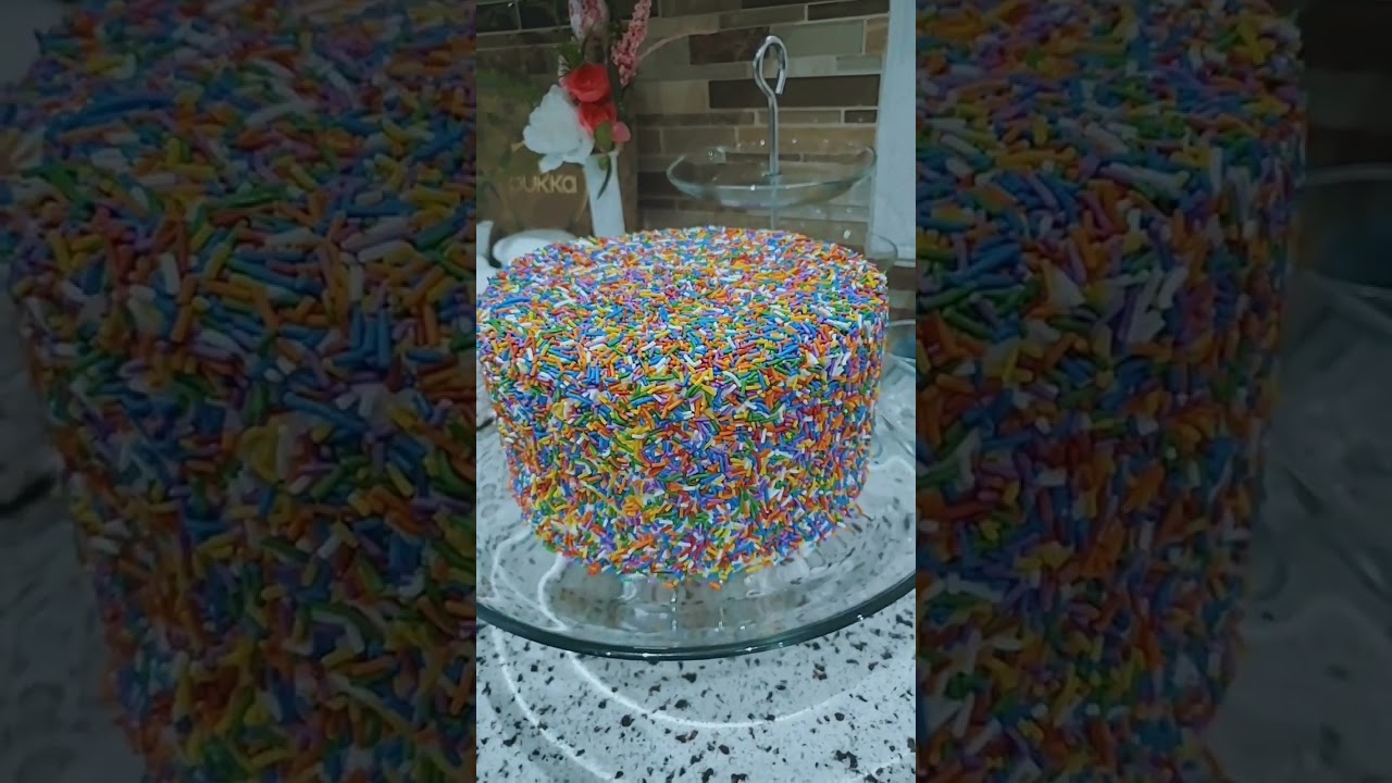 💯 Satisfying Rainbow Sprinkle Cake Shorts 
