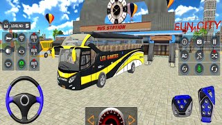 City 3D Bus Station Simulator - Coach Bus Driver Different Expression - Android Gameplay screenshot 2