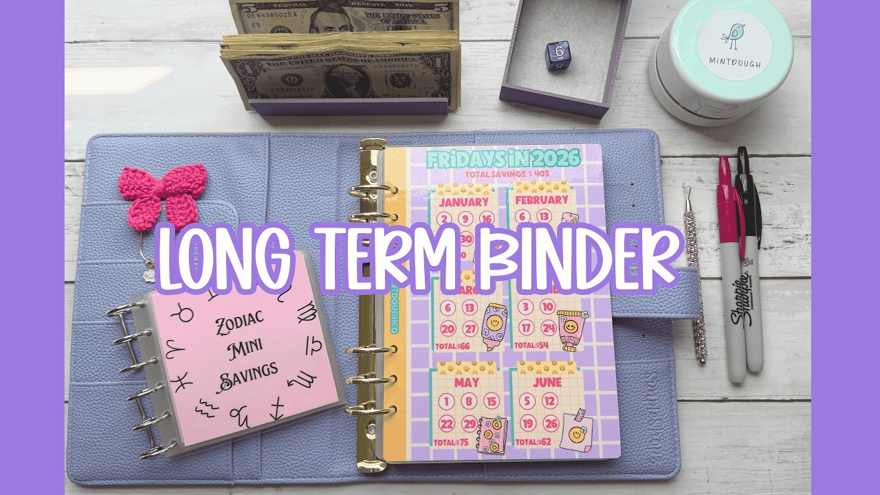 LONG TERM FRIDAY BINDER #cashstuffingcommunity