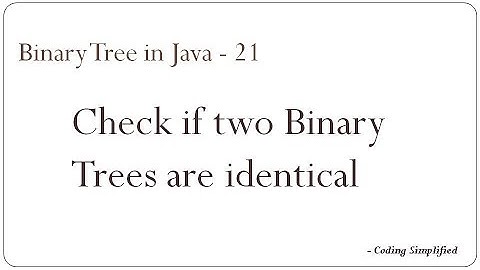 Binary Tree in Java - 21: Check if two binary trees are identical