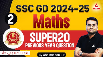 SSC GD 2025 | SSC GD Maths Classes By Abhinandan Sir | SSC GD Math Previous Year Question