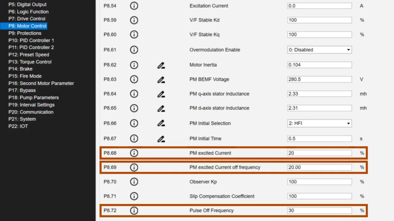 PowerXL DG1 Variable Frequency Drive: Optimization of a PM motor