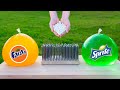 XXL Balloons of Sprite and Fanta with Mentos/Throw on the Nails