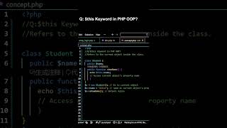 $this Keyword in PHP OOP | #shorts #php #oops #phpoops