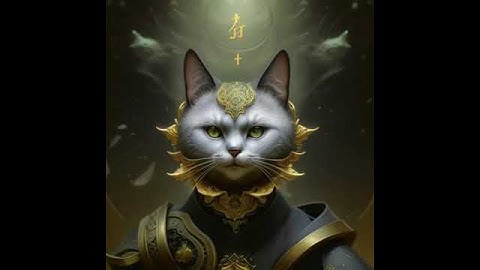 Cat Cute Feline Mouse Catcher Joan Anthropomorphic cat surrounded by fractals