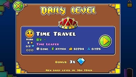 Geometry Dash World - Daily featured #18 - Time Travel (all coins)