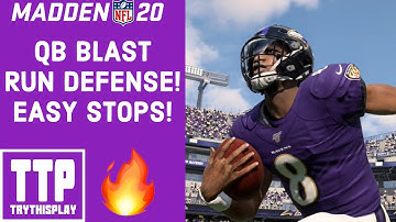 Best Madden 20 QB Blast Run Defense! Easy Stops!