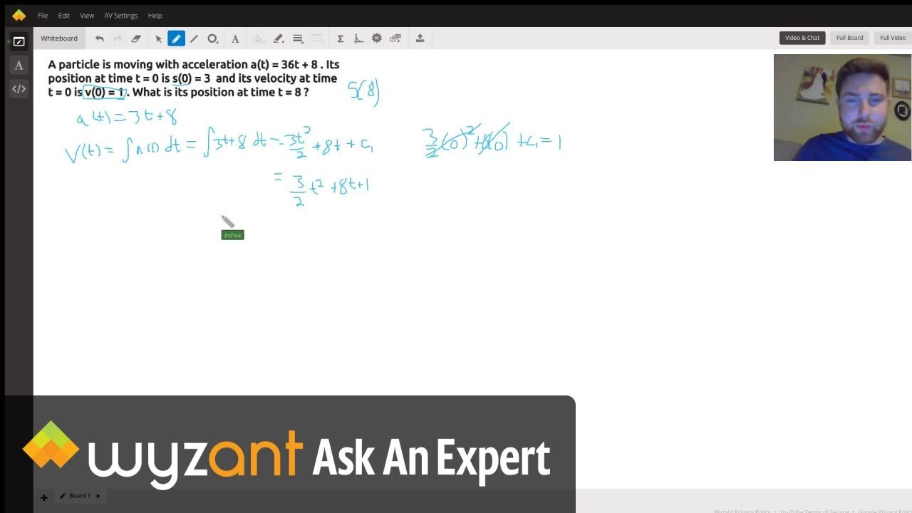 Finding position at a specific time when given an acceleration function ...