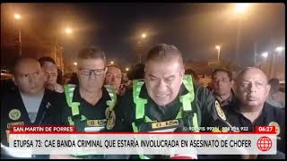 DIVINHOM ETUPSA 73 CAE BANDA CRIMINAL QUE ESTARIA INVOLUCRADA EN ASESINATO DE CHOFER