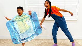 Wendy and Eric Play FREEZE TAG and Turns Into Ice| Tag You’re It