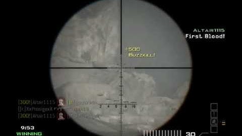 MW3 Multi-Kill 3v3 Barret .50cal