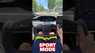 Tesla Model S Plaid 0-60mph Chill v Sport v Plaid Mode! #shorts Resimi