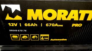 Moratti Pro 66Ah 670A. Завышенные заявленные показатели. Очередная жертва маркетинга.