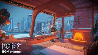 Cozy Coffee Shop Ambience with Relaxing Bossa Nova Guitar | Night Jazz for Work and Study