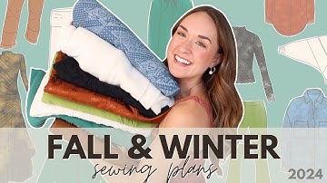 My Fall & Winter Sewing Plans! | 2024 | fabric, sewing patterns, and sketches