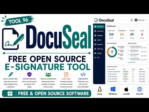 Tool 96 | DocuSeal: Free Open Source E-Signature Tool | Free & Open Source Software | Uplatz