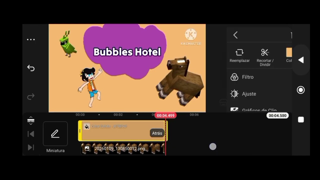 Crea un él Logó kineMaster algo tuyo & Pará Bubbles Hotel Diego Reyes