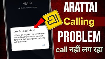 Arattai Calling Problem Fix | unable to call Arattai | Arattai Me Call Nahi lag raha