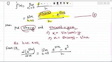 Derivative of e^(sinx) by the first principle | NEB | class 12  | Borad exam |