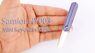 Samior HY003 Mini Samurai Keychain Pocket Folding Knife, 1.45 inches T