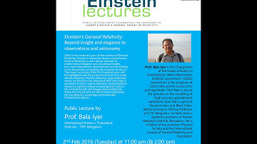 General Relativity: Beyond insight and elegance to observations and astronomy by Bala Iyer