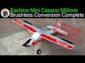 Brushless Conversion - Testing the CrossOver-RX AR3207G Receiver / Gyro - Eachine Mini Cessna 550mm