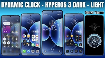 HyperOS 3 Dark - Light iCon Pack & Dynamic Clock Widgets For Xiaomi Global