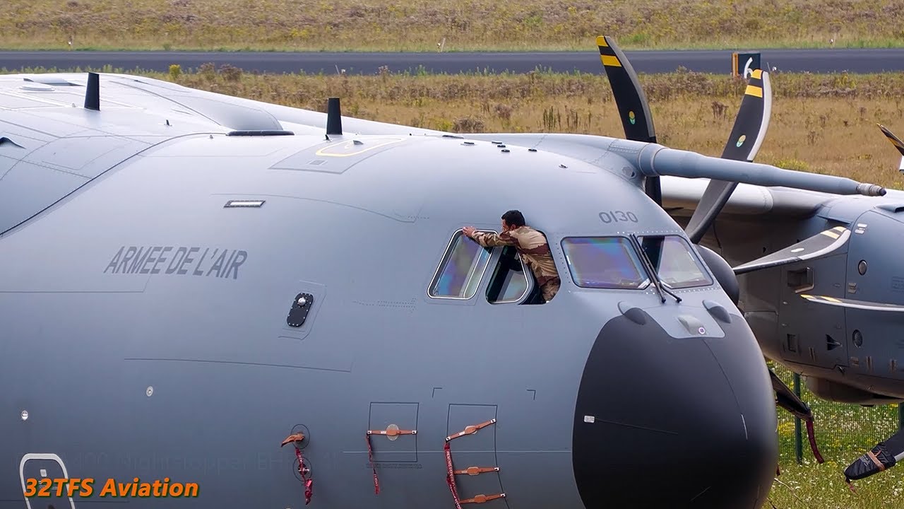 [4K] Airbus A400 ARMEE DE L'AIR | Nightstop Preparing at Eindhoven